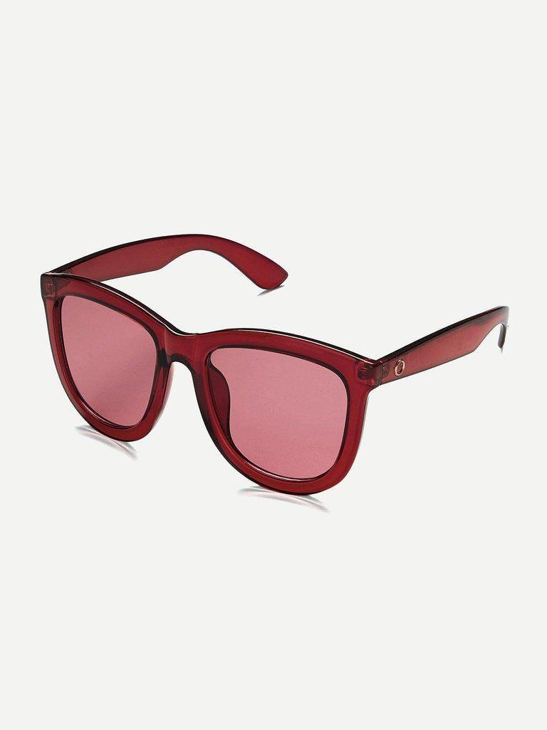 Metal Ring Detail Mirror Lens Sunglasses-accessories-Des Mess