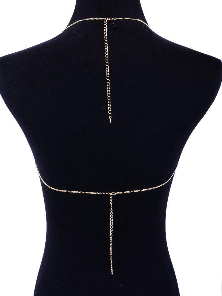 Chain Tassel Bralet Body Chain-jewelry-Des Mess