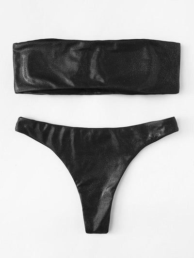 Bandeau Bikini Set-swimwear-Des Mess