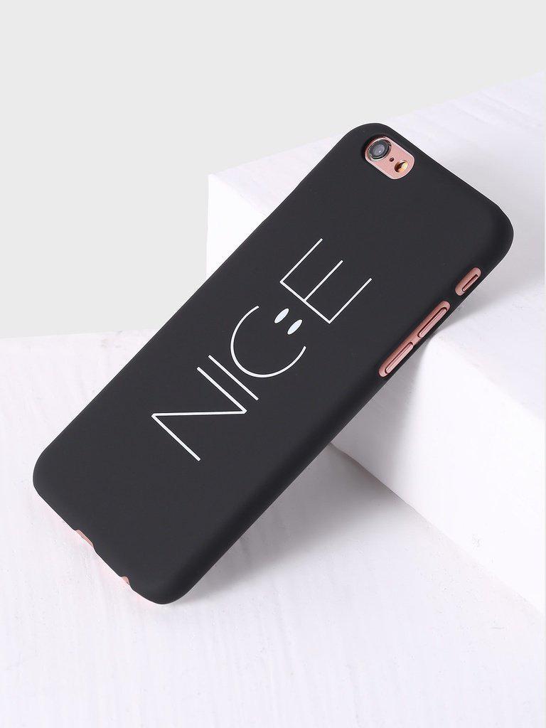 Black Letter Print iPhone Case-others-Des Mess