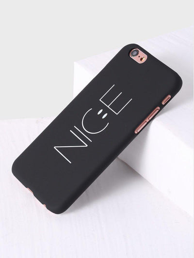 Black Letter Print iPhone Case-others-Des Mess