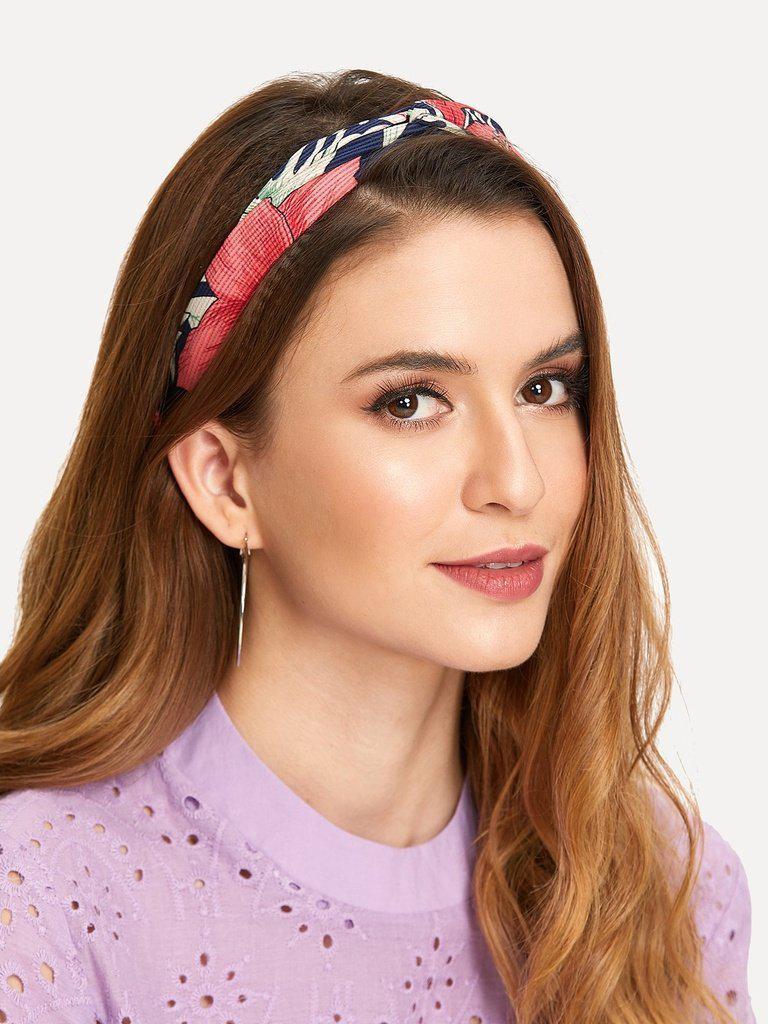 Flower Print Twist Headband-hair-Des Mess