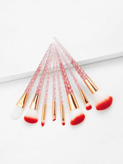 Glitter Handle Makeup Brush 8pcs-makeup-Des Mess