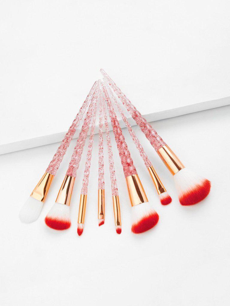 Glitter Handle Makeup Brush 8pcs-makeup-Des Mess