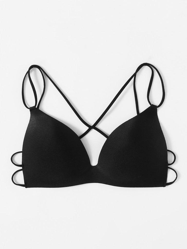 Cross Back Seamless Bra-lingerie-Des Mess