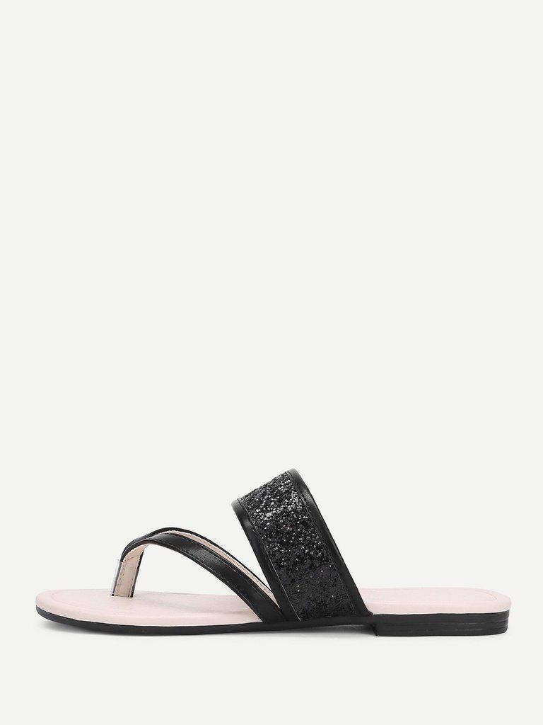 Toe Post PU Flat Sandals-shoes-Des Mess
