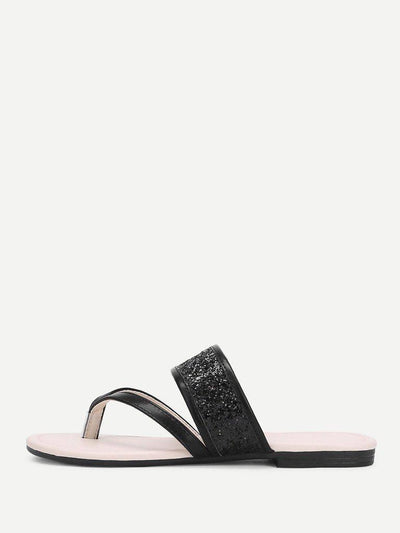 Toe Post PU Flat Sandals-shoes-Des Mess