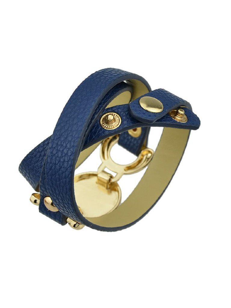 Blue Multi-Layer Winding Wide Bracelet--Des Mess