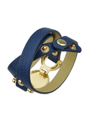 Blue Multi-Layer Winding Wide Bracelet--Des Mess
