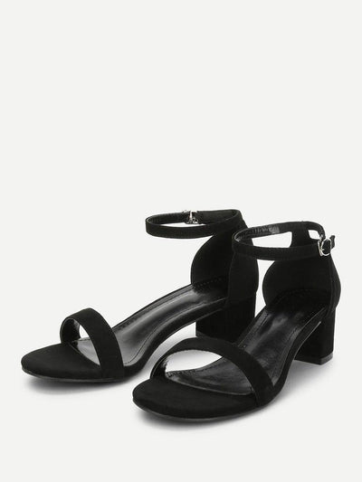 Ankle Strap Two-Piece Block-Heel Sandals-shoes-Des Mess