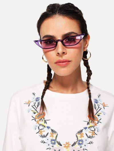 Tinted Lens Cat Eye Sunglasses-accessories-Des Mess