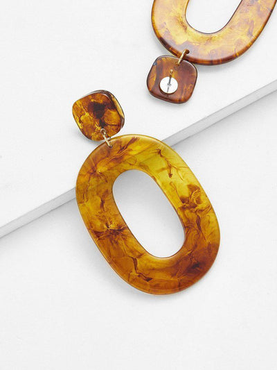 Stone Design Drop Earrings-jewelry-Des Mess