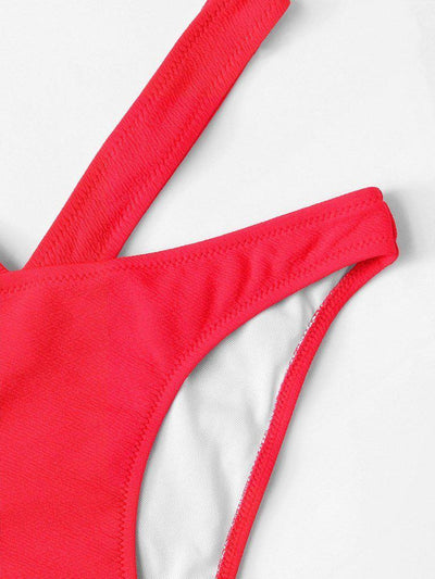 Crisscross Detail Bikini Set-swimwear-Des Mess