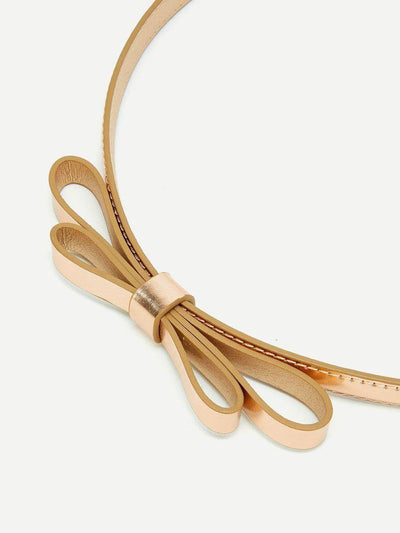 Metallic Skinny Belt-accessories-Des Mess