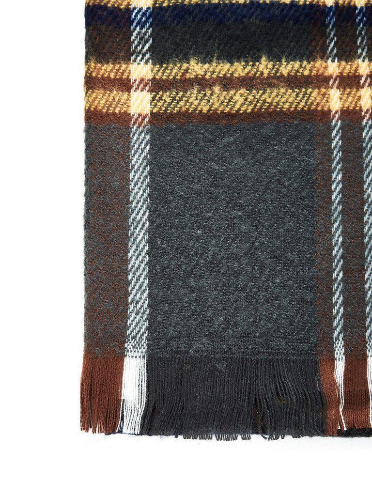 Frayed Trim Plaid Scarf-accessories-Des Mess
