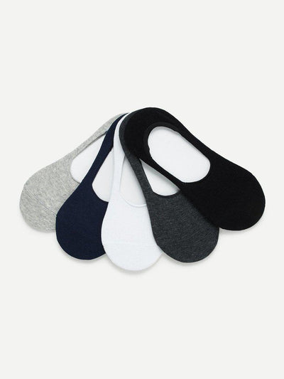 Plain Invisible Socks 5pairs-accessories-Des Mess