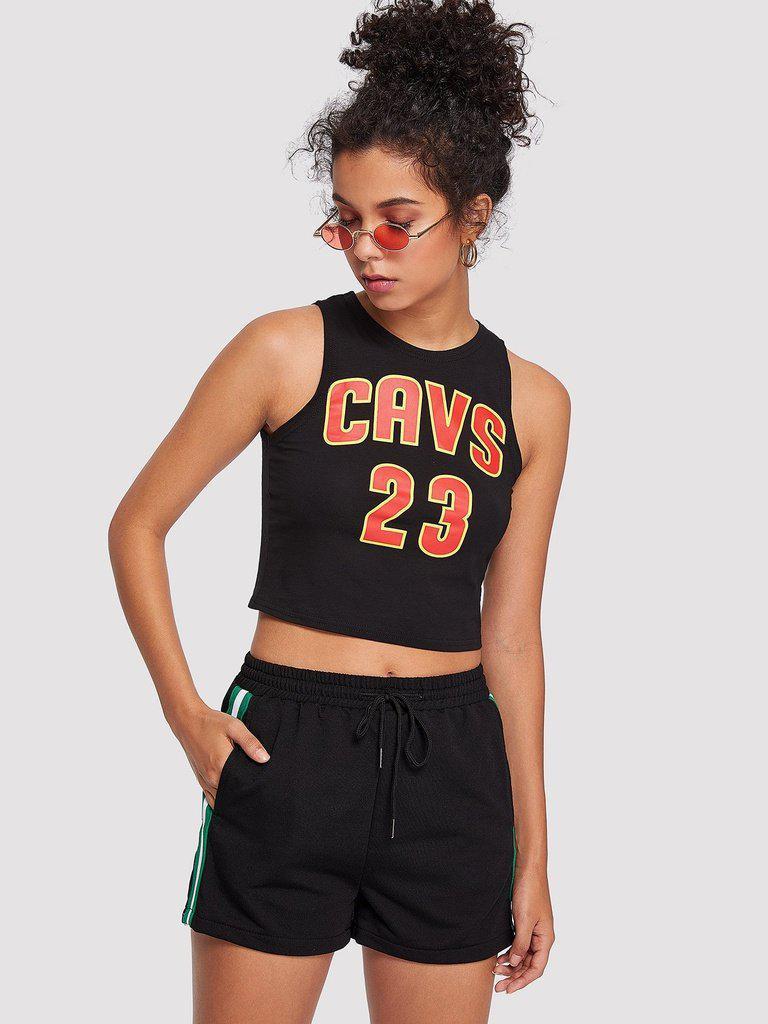 Striped Tape Side Drawstring Waist Shorts-bottom-Des Mess