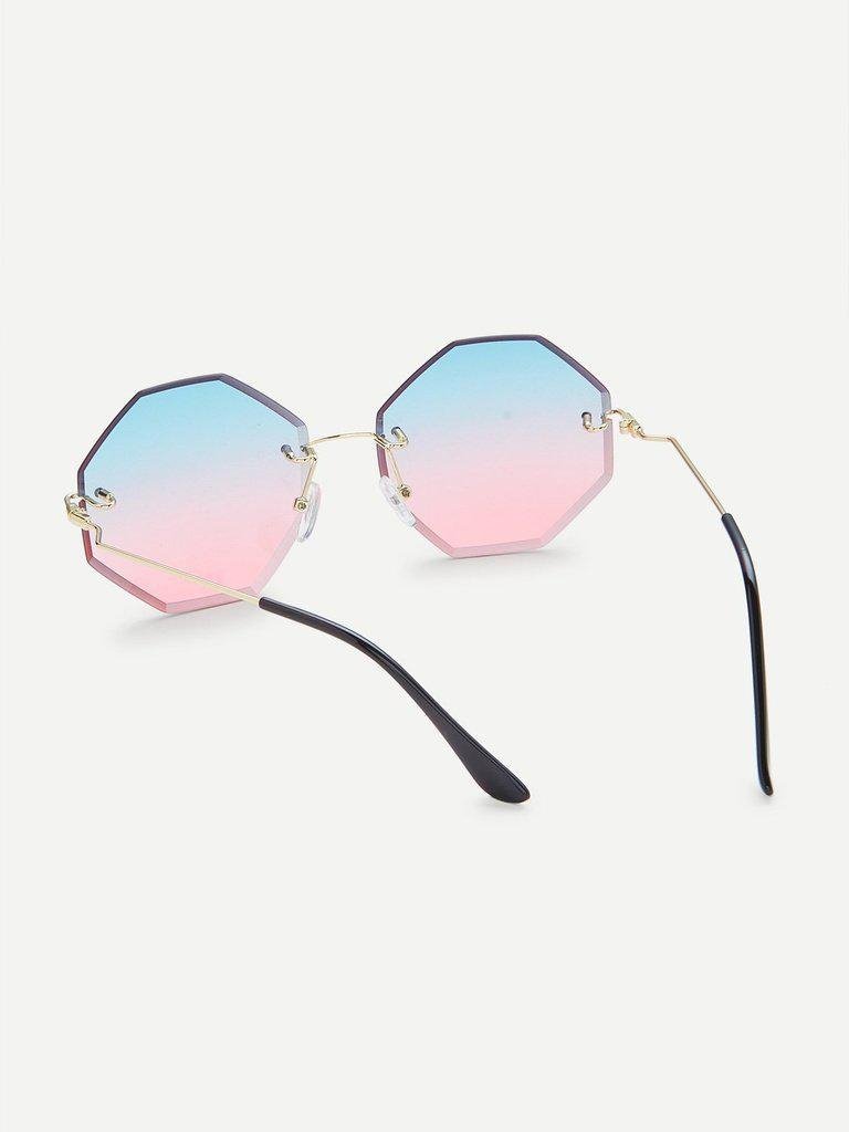 Ombre Lens Rimless Sunglasses-accessories-Des Mess