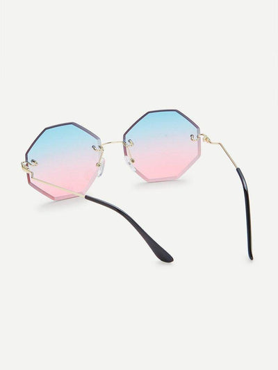 Ombre Lens Rimless Sunglasses-accessories-Des Mess
