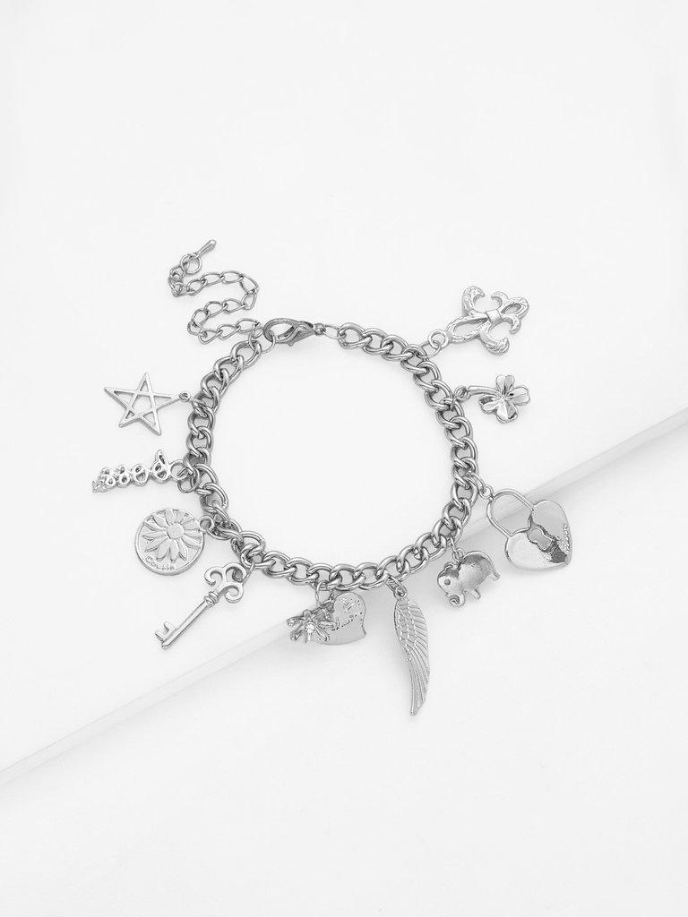 Multi Charm Chain Bracelet--Des Mess