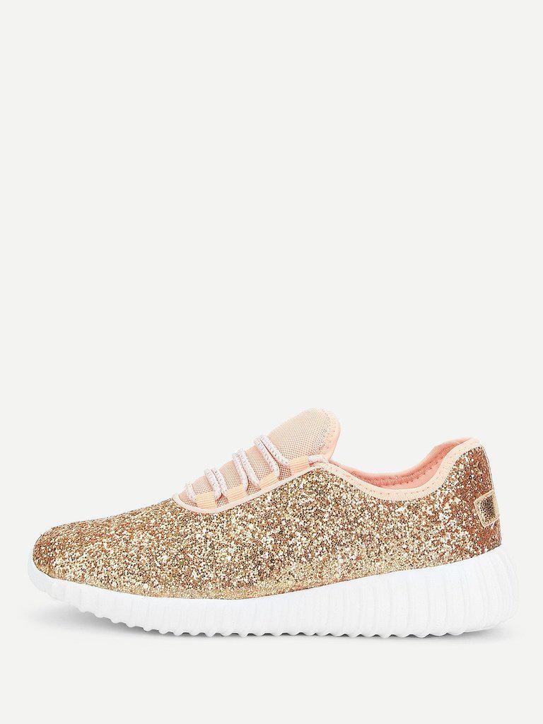 Glitter Lace Up Trainers-shoes-Des Mess