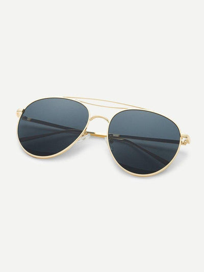 Contrast Frame Aviator Sunglasses-accessories-Des Mess