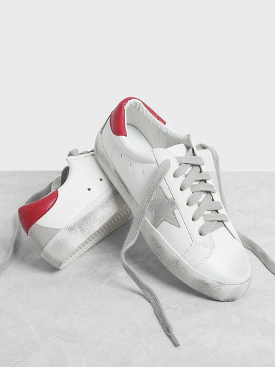 Star Design Lace Up Splice Sneakers-shoes-Des Mess