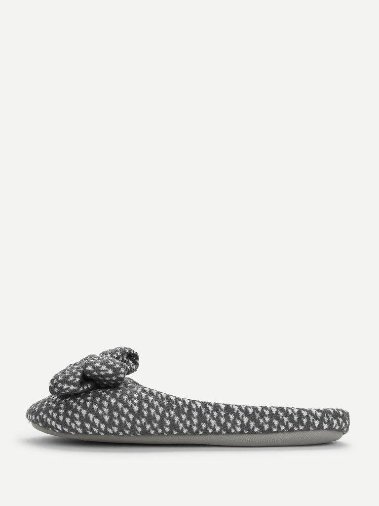 Round Toe Bow Design Flat Slippers-shoes-Des Mess