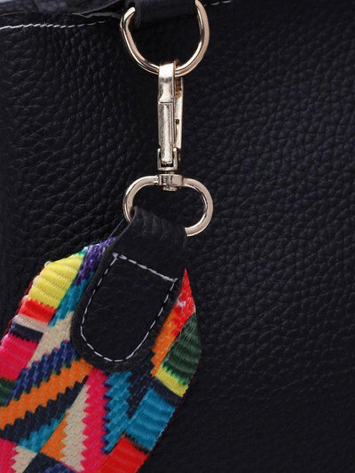Raw Edge PU Bag With Wide Strap-accessories-Des Mess