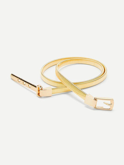 Metal Buckle Skinny Belt-accessories-Des Mess