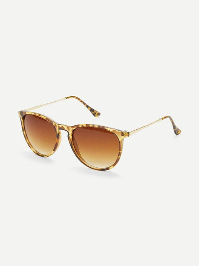 Leopard Frame Flat Lens Sunglasses-accessories-Des Mess