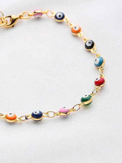 Colorful Beaded Design Chain Bracelet--Des Mess