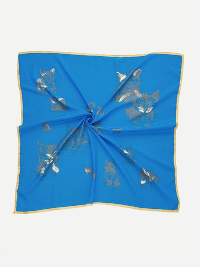 Cat Print Bandana Scarf-accessories-Des Mess