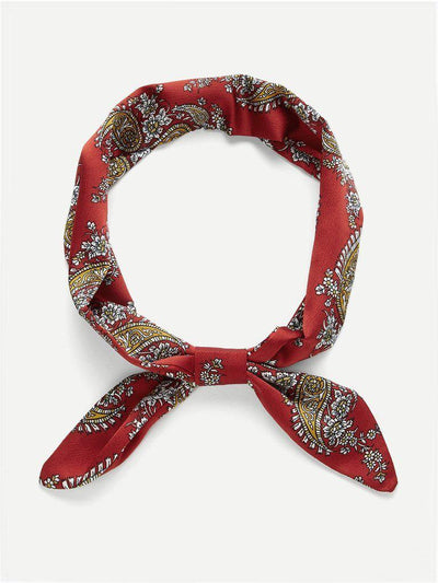 Paisley Print Twilly Scarf-accessories-Des Mess