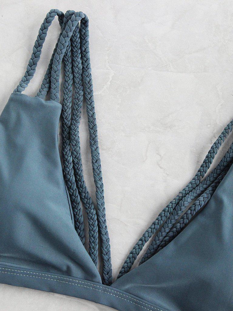 Braided Strap Ladder Cutout Bikini Set-swimwear-Des Mess