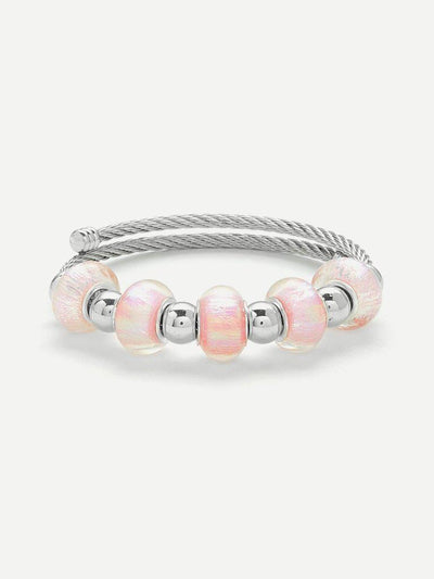 Beaded Detail Wrap Bangle--Des Mess