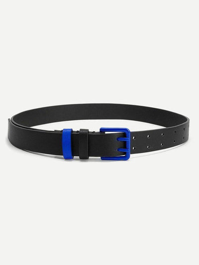 Contrast Buckle PU Belt-accessories-Des Mess