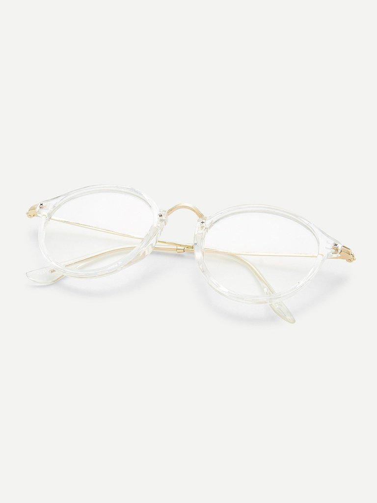 Transparent Frame Metal Top Bar Glasses-accessories-Des Mess