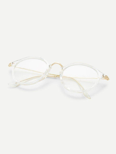 Transparent Frame Metal Top Bar Glasses-accessories-Des Mess