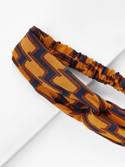Plaid Twist Headband-hair-Des Mess