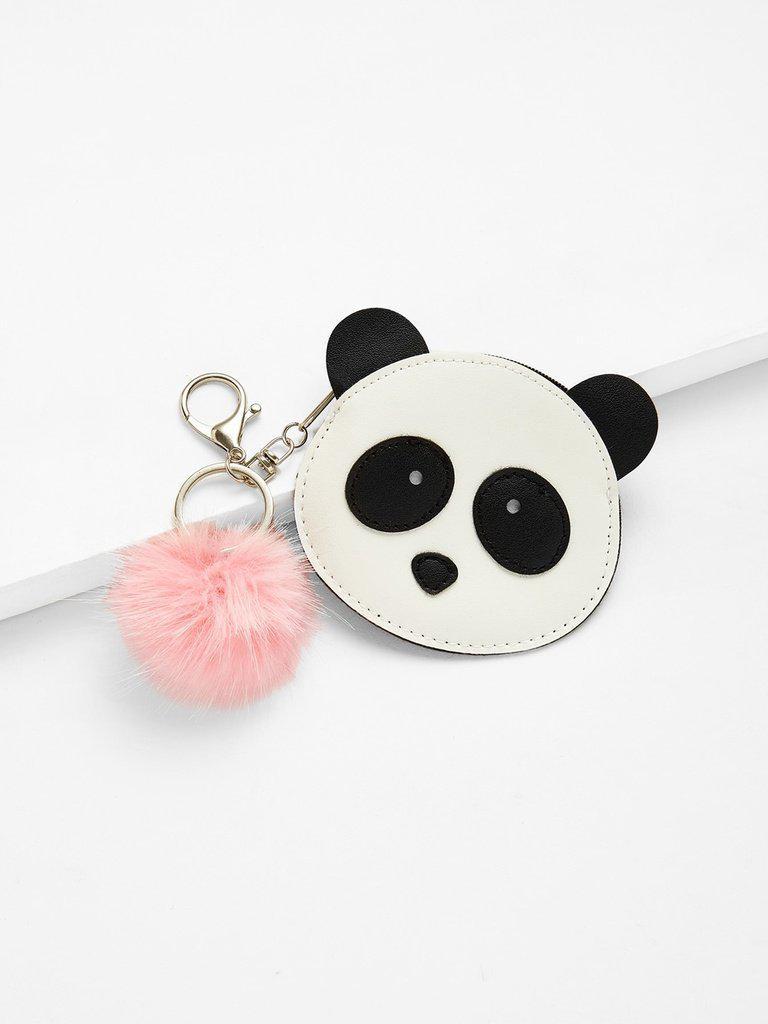 Pom Pom Decor Panda Wallet-accessories-Des Mess