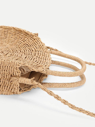 Round Straw Tote Bag-accessories-Des Mess