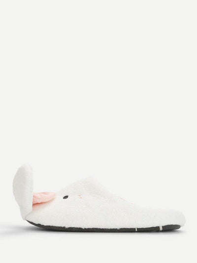 Rabbit Design Flat Slippers With Bow-shoes-Des Mess