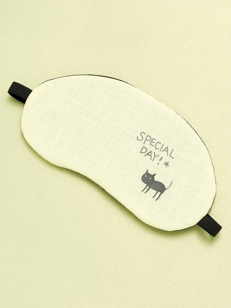 Cat & Letter Print Eye Mask-others-Des Mess