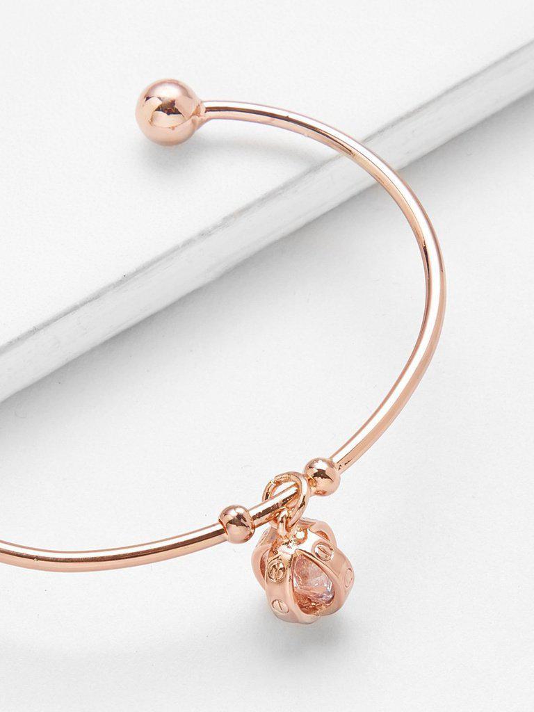 Charm Detail Cuff Bangle-jewelry-Des Mess