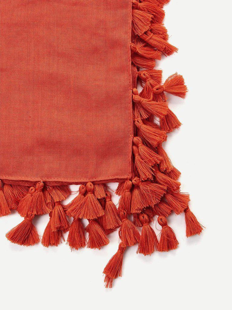 Tassel Decorated Scarf-accessories-Des Mess