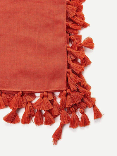 Tassel Decorated Scarf-accessories-Des Mess