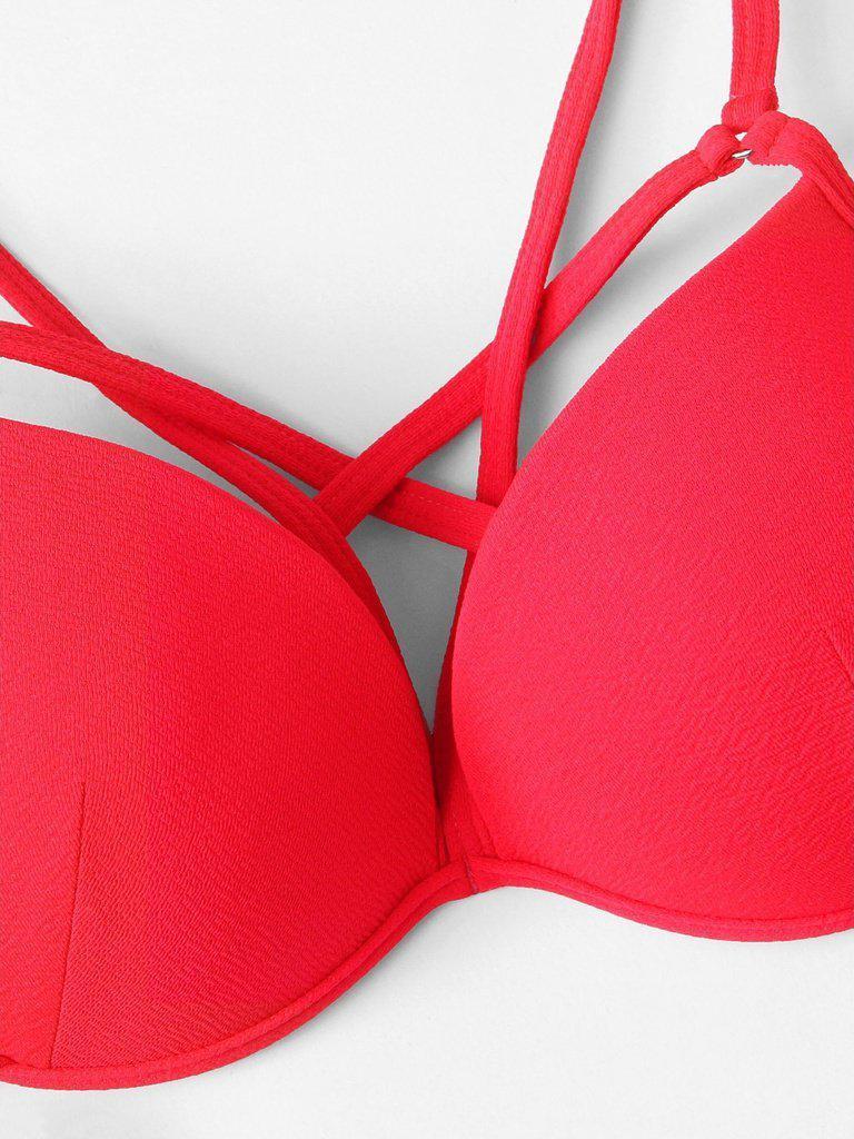 Crisscross Detail Bikini Set-swimwear-Des Mess