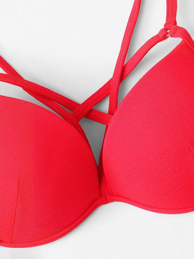Crisscross Detail Bikini Set-swimwear-Des Mess