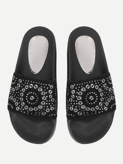 Geometric Pattern Flatform Sandals-shoes-Des Mess